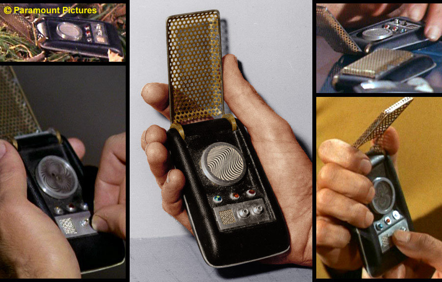 Screencaps of Star Trek TOS communicator props made by Wah Ming Chang - HeroComm.com